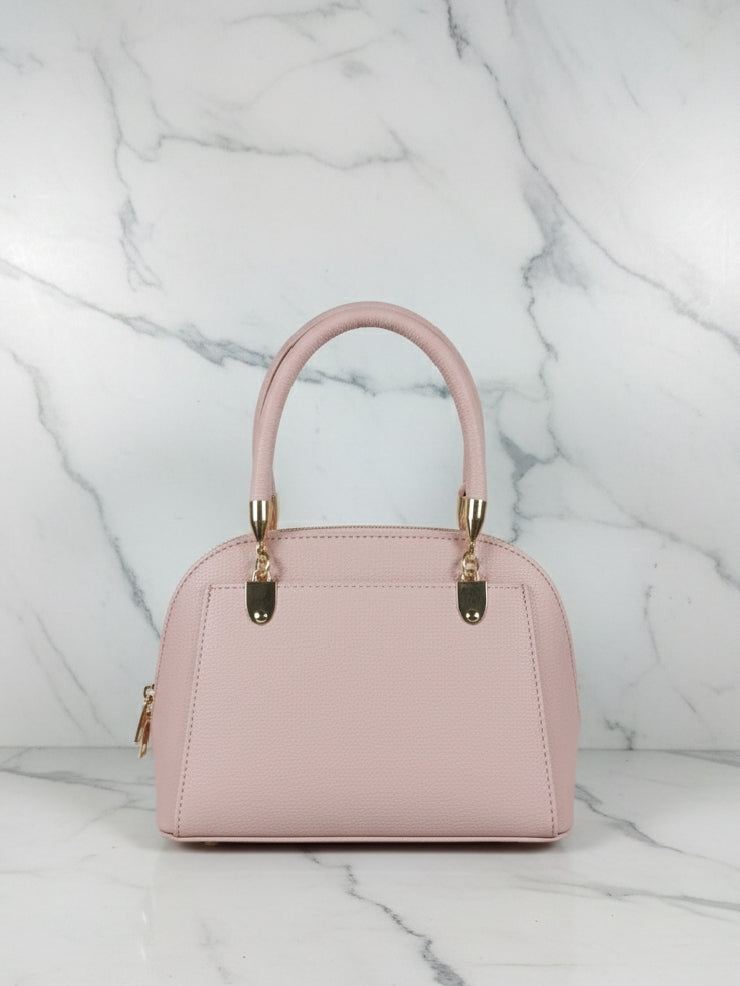 Small Pink Domed Top-Handle Bag