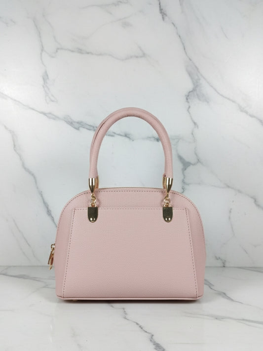 Small Pink Domed Top-Handle Bag