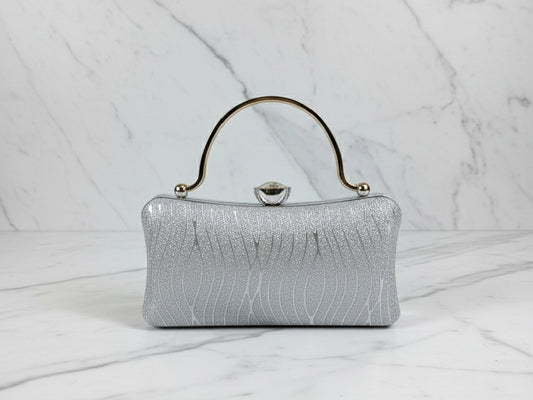 Silver Double Handle Clutch