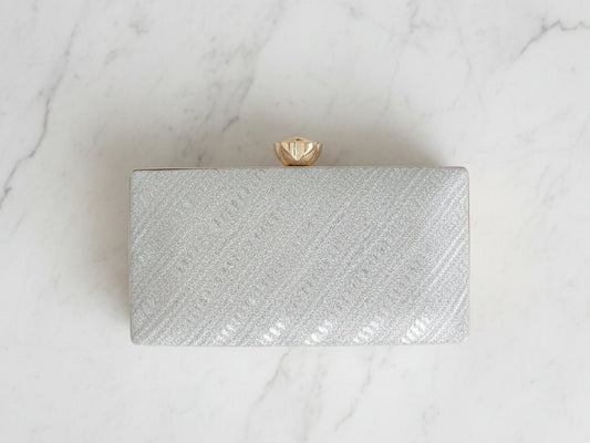 Silver File Clutch