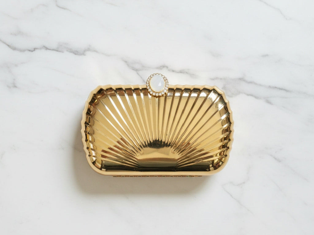 Metallic Golden Clutch