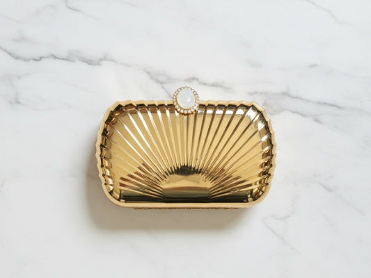 Metallic Golden Clutch