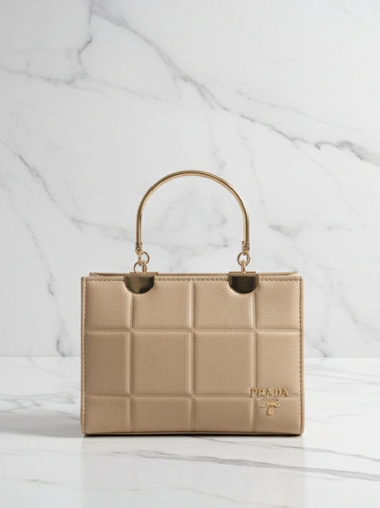 Beige Boxy Bag