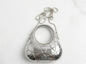 Acrylic Silver Clutch