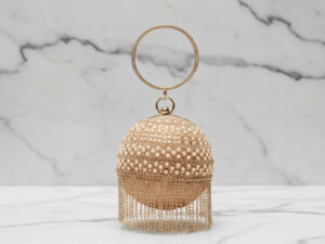 Golden Ball Fancy Bridal Clutch