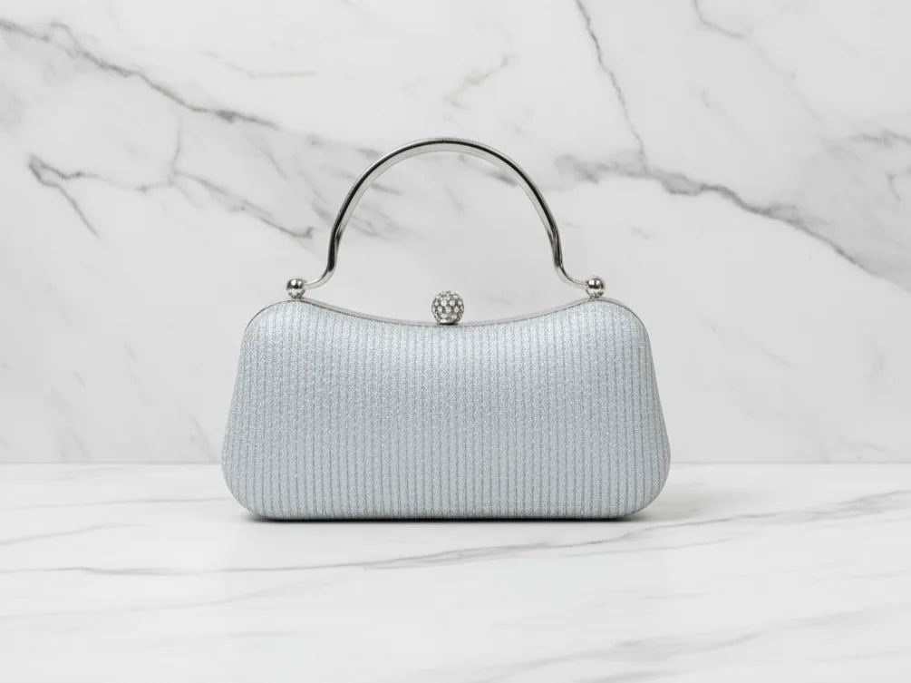 Silver Double Handle Clutch