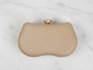 Golden Floral Clutch