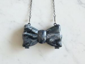 Midnight Smoke Mini Bow Clutch