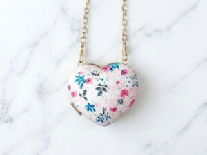Soft Pink Mini Heart Clutch