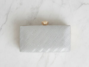 Silver File Clutch