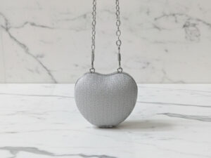 Silver Mini Apple Clutch