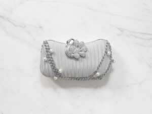 Silver Swan Brooch Clutch