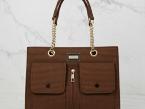 Chocolate Woven Tote Bag