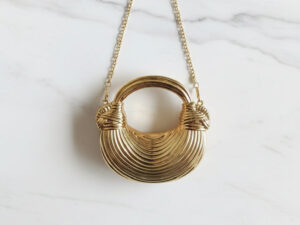 Acrylic Golden Mini Clutch