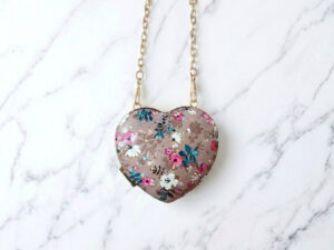 Dusty Rose Mini Heart Clutch