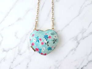 Mint Blue Mini Heart Clutch