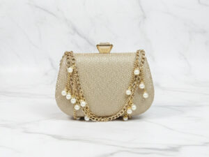 Golden Double Chain Clutch