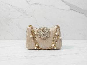 Golden Double Chain Clutch