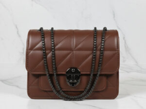 Chocolate Quilted Flap Bag