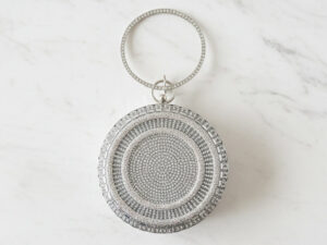 Silver Disc Fancy Bridal Clutch