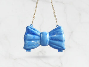 Cerulean Swirl Mini Bow Clutch