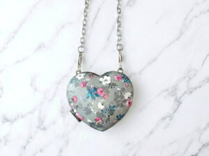 Slate Grey Mini Heart Clutch