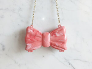 Rose Quartz Mini Bow Clutch