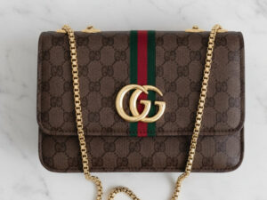 Chocolate Ophidia GG Supreme Shoulder bag