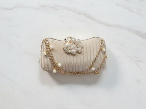 Golden Swan Brooch Clutch