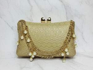 Golden Double Chain Clutch