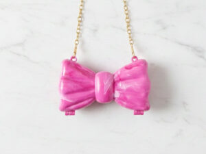 Fuchsia Swirl Mini Bow Clutch