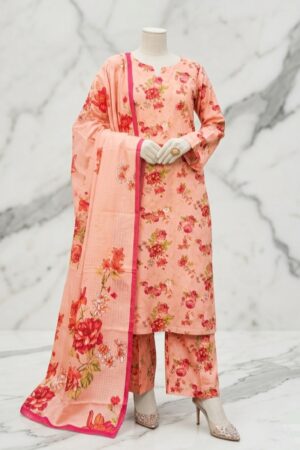 Peach Blossom Radiance 3 Piece Unstitched
